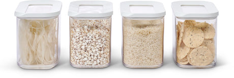 Mepal modula set bewaardozen - 4x 1000 ml - voorraaddoos - wit