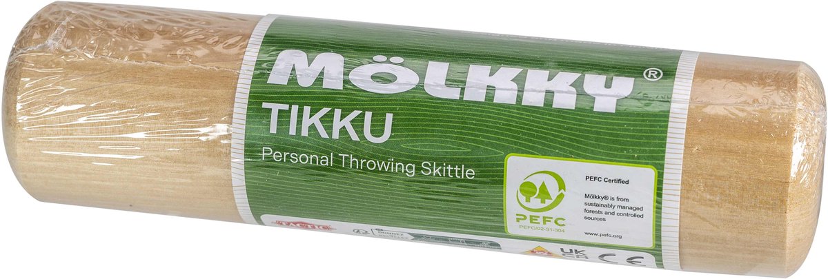 Tactic mölkky tikku kastestav – actionspil – originalt finsk trækastespil – bæredygtigt bøgetræ – med gratis scoringsapp