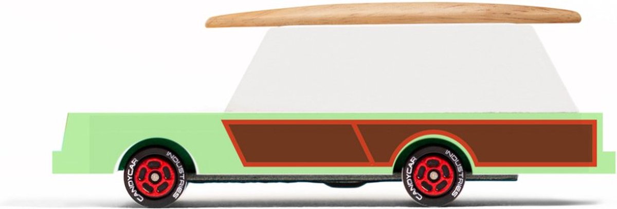 Candylab legetøjsbil surfvogn - retrobil i træ til børn.