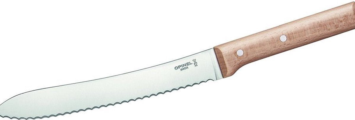 Opinel parallèle n°116 brødkniv - 21cm - rustfrit stål bøgetræ - på kort
