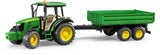 Bruder John Deere traktor 5115 m med trailer 1:16