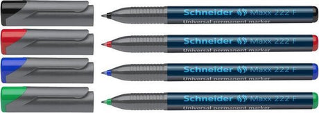 Schneider skriveredskaber schneider permanent tusch - maxx 222 - f - 4 stk assorteret - s-112294