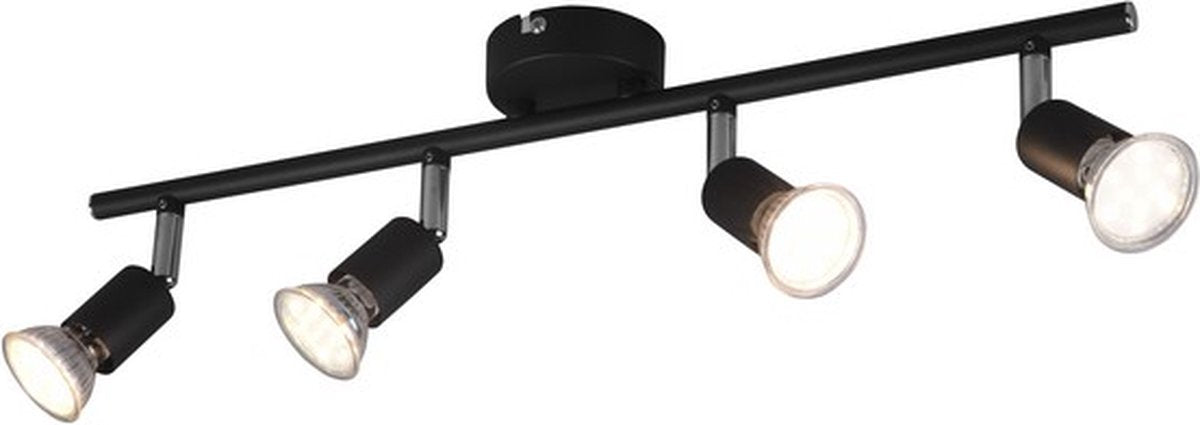 Rl live your light reality paris - spot - sort mat - ekskl. 4x gu10 3 w - loftmontering