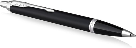 Parker IM kuglepen - matsort med kromfinish - medium spids - med gaveæske