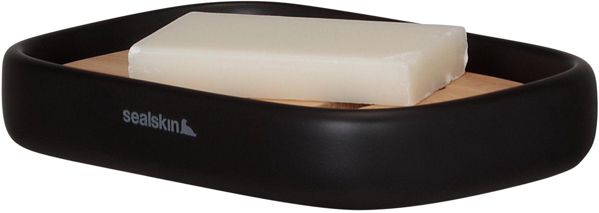Sealskin mind - zeephouder - zeepbakje - fsc - houtlook zwart