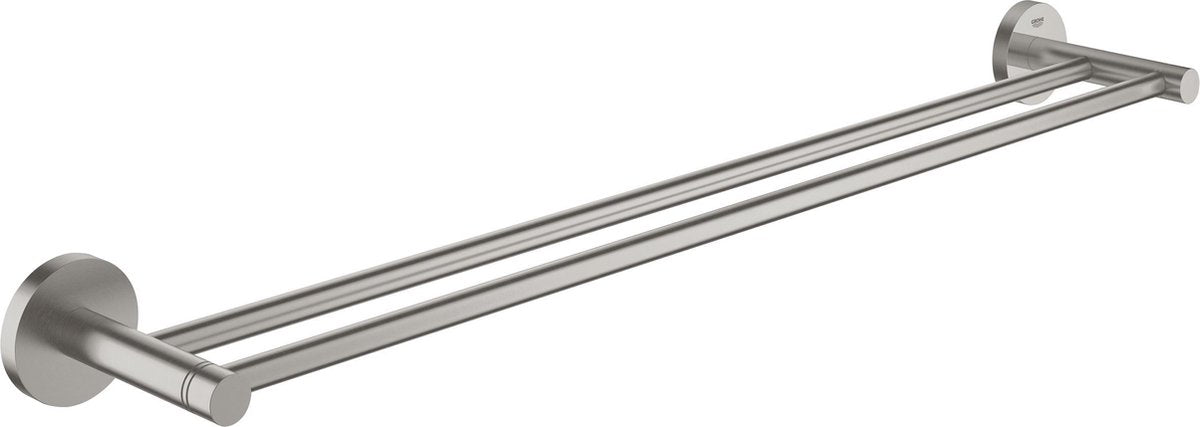 Grohe essentials håndklædeholder - 60cm - dobbelt - superstål