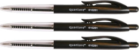 Quantore balpen drukknop zwart medium
