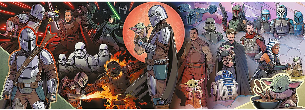 Trefl star wars puslespil - mandalorian - 1000 brikker panorama.