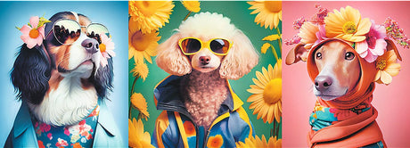 Trefl puslespil - 500 brikker panorama doggie fashion week dyr.