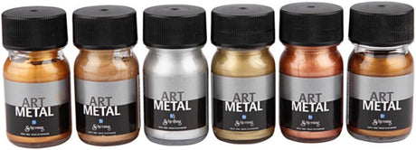 Creativ firma er kunst metal maling - maling - sæt med 6 metalliske farver