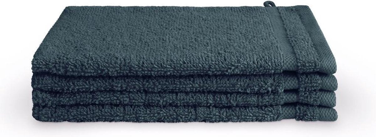 Byrklund handdoeken set - bath basics - 4-delig - 4x 16x21 - 100% katoen - donker blauw