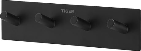 Tiger square - håndklædekrog multi - uden boring - håndklædekroge - 3m tape - mat sort