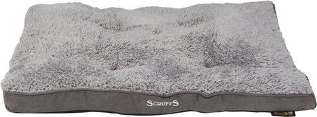 Scruffs cosy - comfortabel hondenkussen - met imitatie suède buitenvoering en superzachte binnenvoering - grijs - 82 x 58 cm