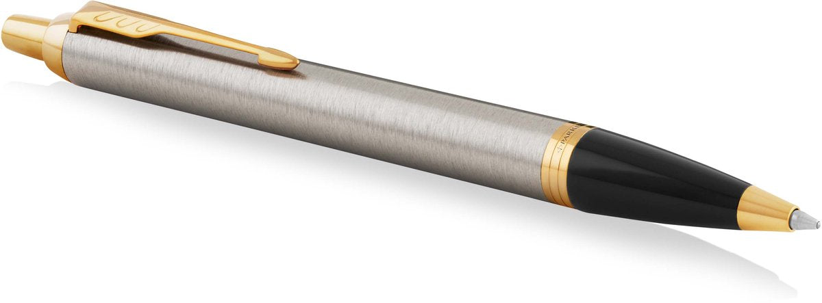 Parker im kuglepen | børstet metal | medium punkt blå blæk | med gaveæske