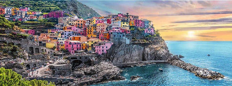 Trefl puslespil 500 brikker - Vernazza solnedgang Italien panorama.
