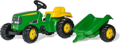 Rolly toys john deere pedaltraktor rollykid - med trailer - fra 3 år