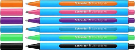 Schneider schrijfwaren schneider balpen - slider edge - penpunt xb 1,4mm - assorti 6 stuks - s-152276
