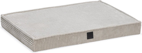 Designed by lotte ribbed - orthopedisch benchkussen - hondenkussen - lichtgrijs - 76x53x8 cm s