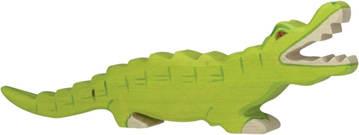 Holztiger krokodille. 26 cm.