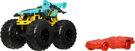 Hot Wheels Monster Trucks Car - Slam Prix Prix Collision 2-delt inklusive lille bil