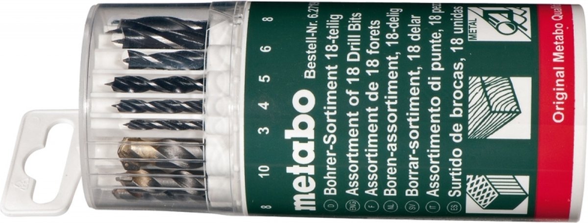 Metabo tilbehør - 18-delt boresæt 627190000