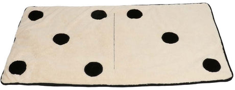 Coockoo plaid domino dream voor honden 120x60x1cm wit zwart