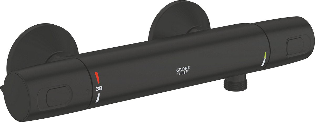 Grohe precision trend termostatisk brusearmatur - vandbesparende - mat sort
