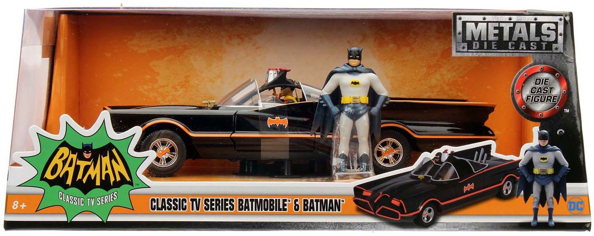 Jada legetøj jada batman 1966 klassisk batmobil 1:24