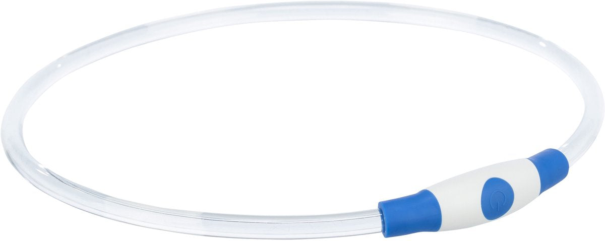 Ubranded sans marque trixie lysende krave usb flash lys genopladelig tpu blå