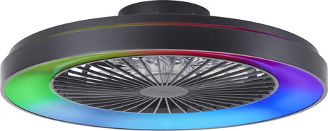 Brilliant mazzaro - loftsventilator - led 48w - 3000k-6500k - 58cm - dæmpbar - sort