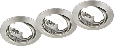 Trio jura - indbygget spotlight - nikkel mat - ekskl. 3x gu10 3 w - drejelig - loftmontering - rund