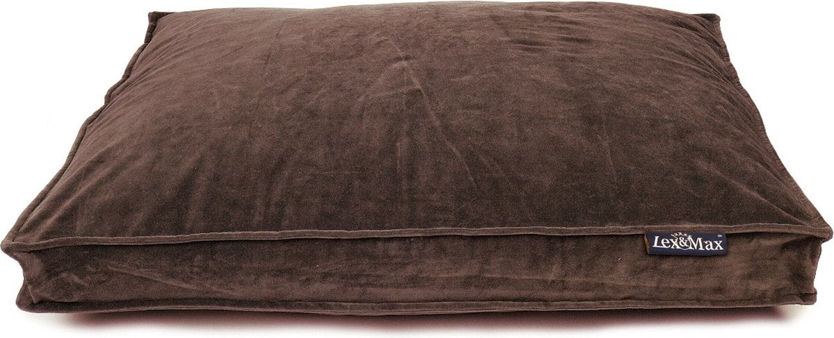 Lex max royal velvet - hondenmand - boxbed - chocolate - 120x80cm