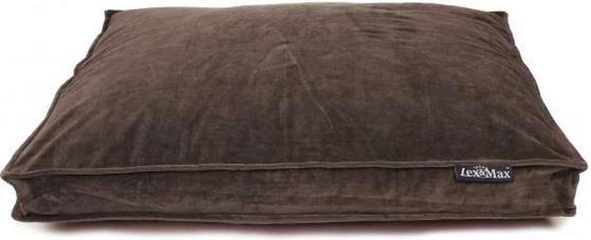 Lex max royal velvet - hondenkussen - boxbed - chocolate - 75x50cm