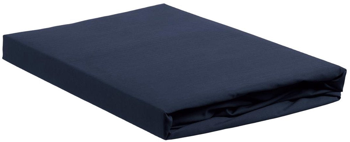 Ambiante katoen - splittopper hoeslaken - 200x200 210 - donker blauw
