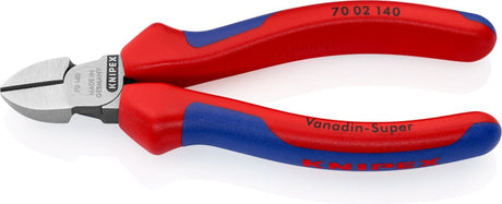Knipex sideskæretang | 140mm længde | multi-komponent håndtag | sort atramenteret - 70 02 140 sb