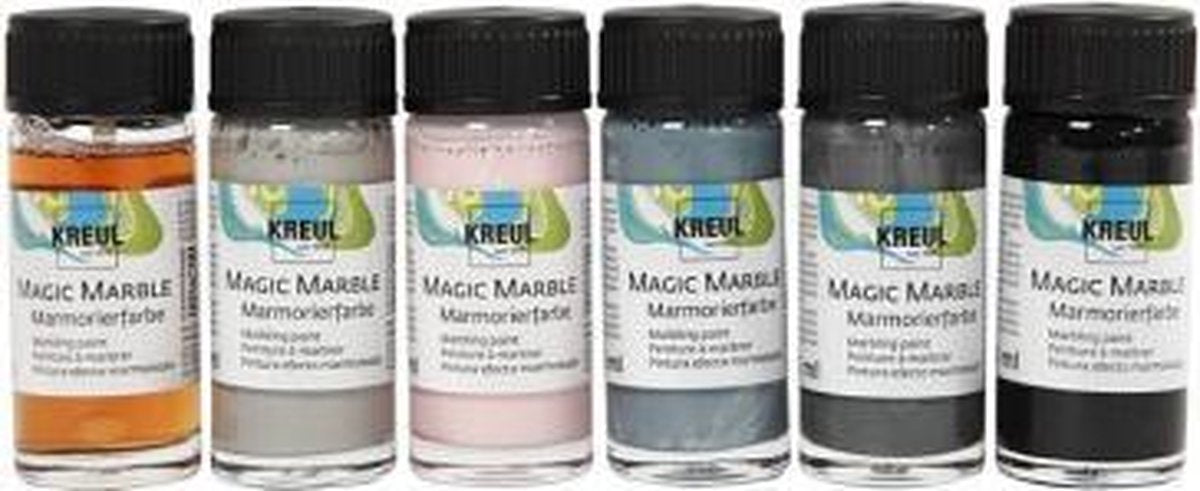 Creativ Company Magic Marble Paint Pastel Colours, 6x20ml