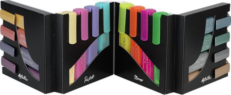 Faber-castell tekstmarkører - skrivebordssæt - 16 farver - 4 neon, 4 pastel og 8 metalliske farver - fc-254603