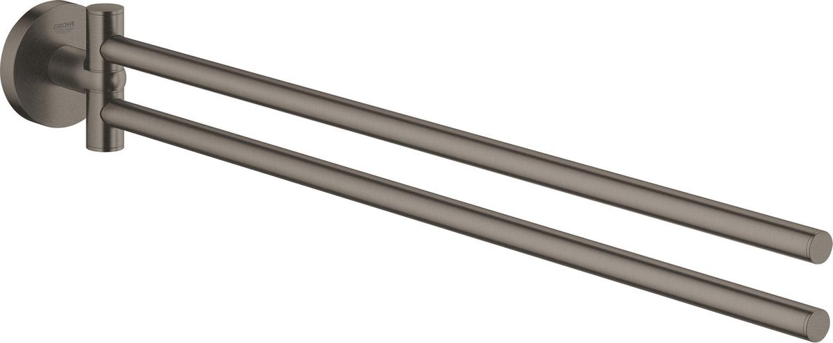 Grohe essentials håndklædeholder - metal - hård grafit børstet (mat antracit) - 40371al1
