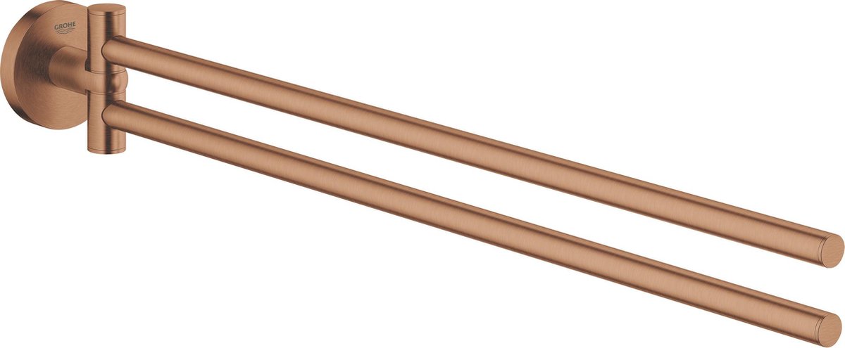 Grohe essentials håndklædeholder med to roterende arme - sunset gold (mat bronze)