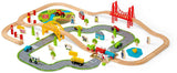 Bigjigs Wood Road and Train Set Countryside, 80dlg.
