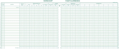 Exacompta regnskabsregister momssalg - 31 linjer - nummereret - med identifikationsblad - hollandsk - indbundet - 80 sider - - 14610x