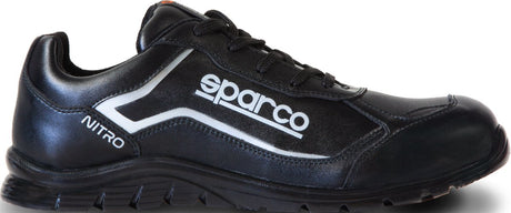 Sparco nitro mikko - sikkerhedssko s3l af vandafvisende læder og ekstra fleksibel PU-sål - sort 38