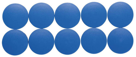 Maul magnet rund 10 stk 2,5 kg plast ferrit bruchsicher erodiert lackiert ø 3,8 x 1,55 cm blå