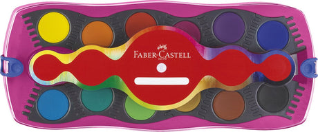 Faber-castell akvarelsæt - stik - 12 farver + 1 rør regnbueglimmer + enhjørning klistermærker - fc-125002