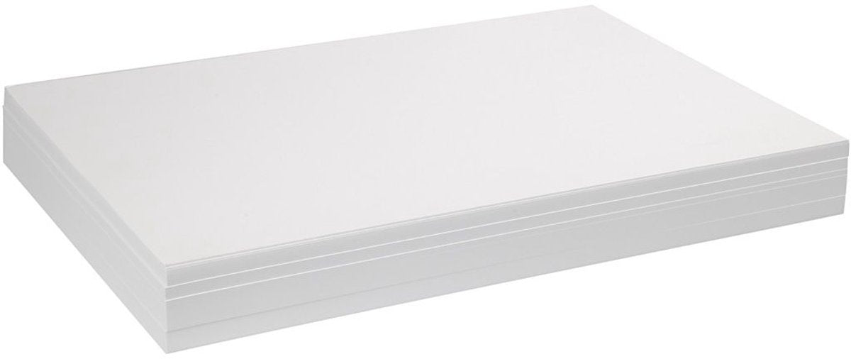 Creativ firma hvidt papir 190 gram – A2 hobbypap – robust hvidt håndværkspapir – 42x60 cm