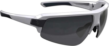 Bbb cycling impulse fietsbril - onbreekbare wielren bril - sport zonnebril met 3 lenzen - glanzend wit - bsg-62 one size