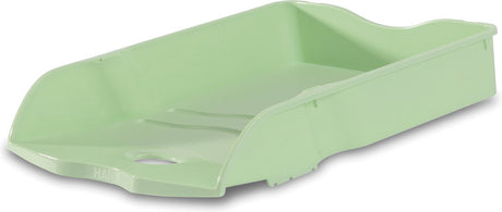 Han brevbakke - re-loop - 259 x 351 x 63 mm - pastelgrøn - kan stables og placeres - 100 % genanvendt - ha-10298-805