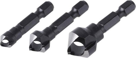 Wolfcraft - forsænket boresæt - 3 forsænke ø 8, 12, 16 mm - sekskantskaft - 4375000