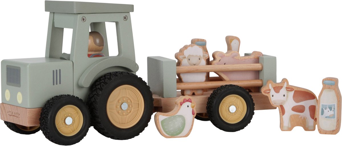 Lille hollandsk - traktor med trailer FSC - Lille Gård