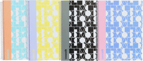 Ancor glat spiral bog a5 linje hardcover - 4 styk - assorterede designs